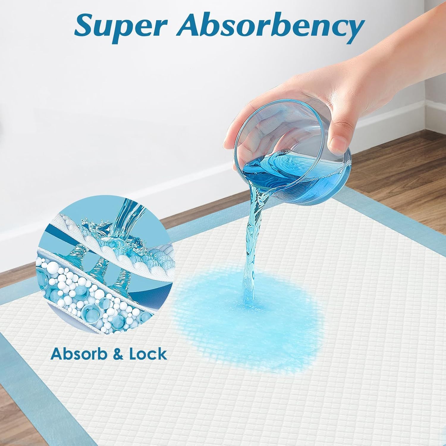 Demonstrates the internal structure and absorbent technology of the pad, showing how multiple layers work together to quickly absorb and lock liquid, reassuring shoppers of superior leak protection.…