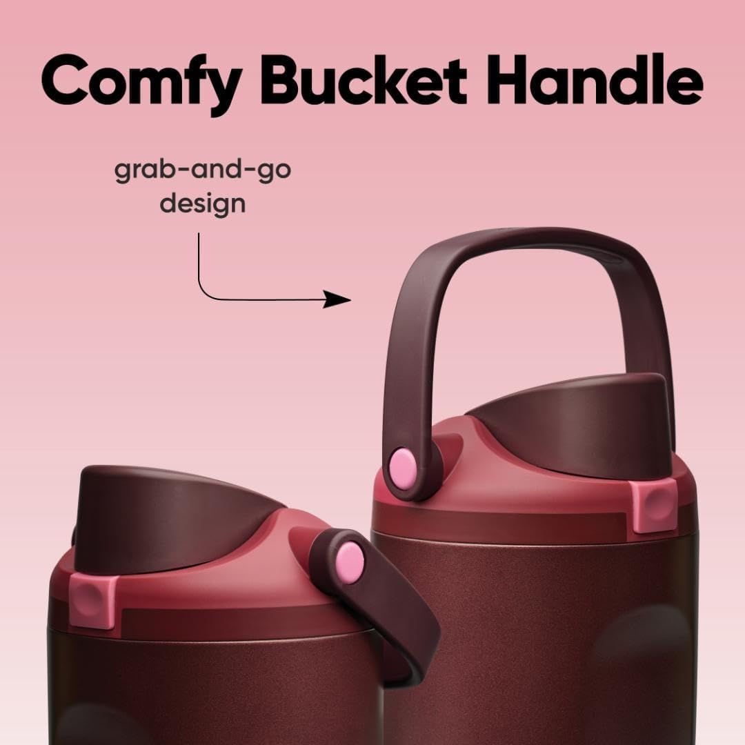 Highlights the ergonomic, comfortable handle design that makes the product easy to carry and transport, emphasizing convenience and portability for on-the-go use.