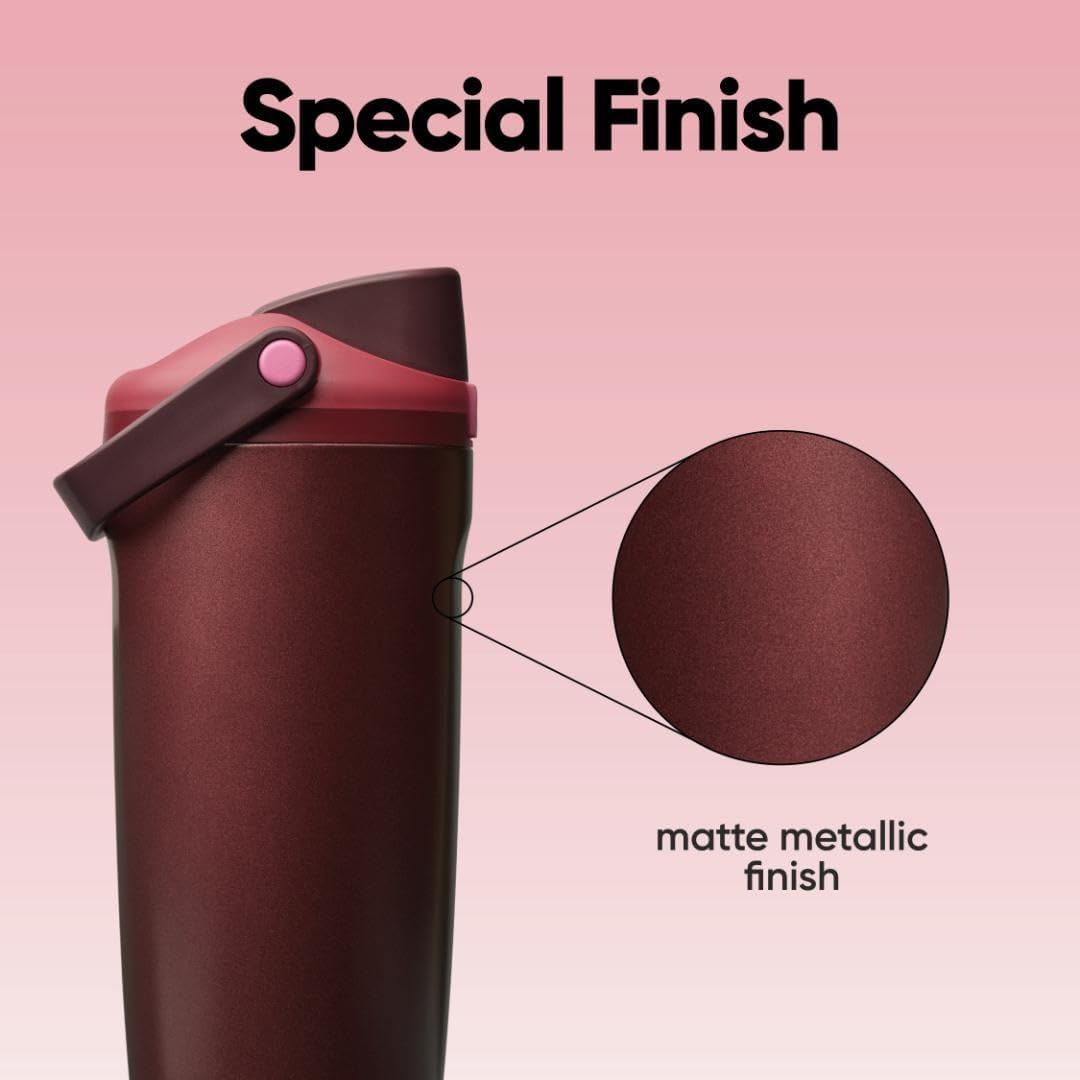 Highlights the special matte metallic finish of the product to communicate premium quality and aesthetic appeal to shoppers. Communicates the product's special matte metallic finish as a key…