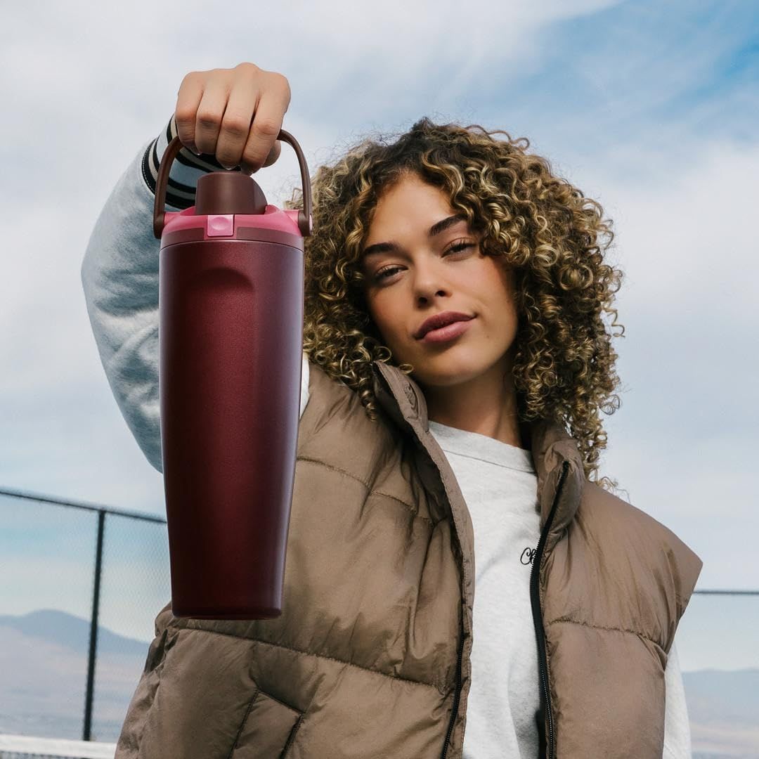 Demonstrates the product in a real-world outdoor lifestyle context to show its portability and appeal for active, on-the-go use.