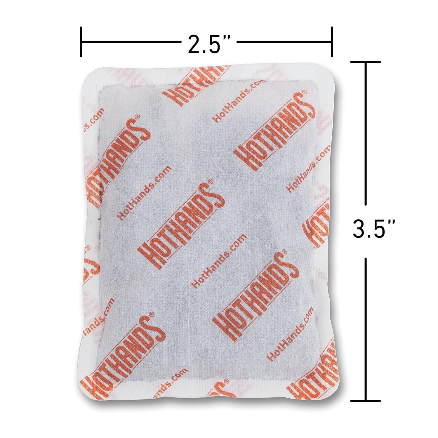 Communicates the exact physical size of the product (2.5 inches by 3.5 inches) to help shoppers understand how large or small the item is.