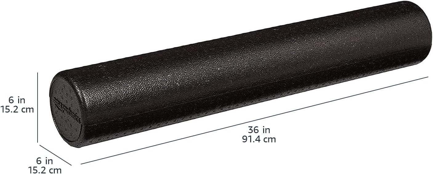 Communicates the exact physical dimensions of the foam roller (6 in diameter, 36 in length) to help shoppers understand the product size before purchase.