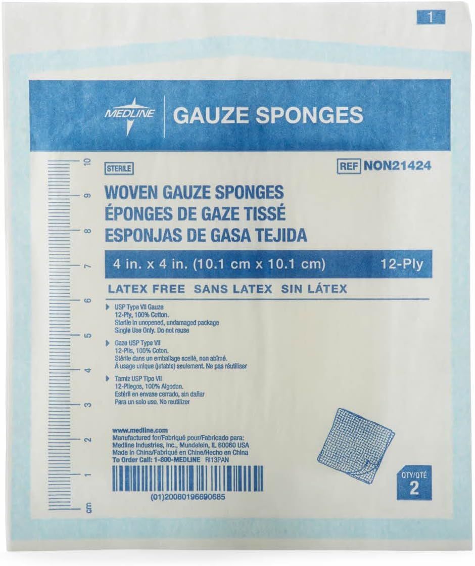 Displays the product packaging clearly to show what the customer will receive, including brand, product type, size specifications, and quantity.