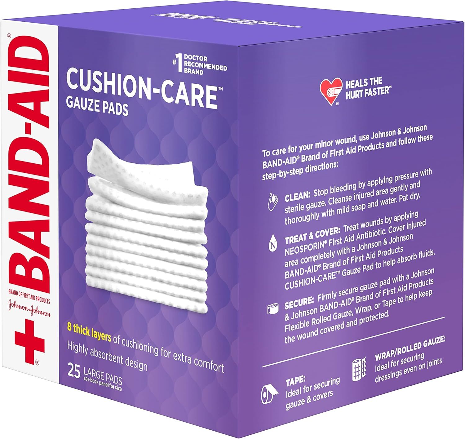 Provides clear step-by-step instructions on how to properly use the gauze pads for wound care, reassuring shoppers that the product is easy to use correctly. Highlights multiple distinct product…