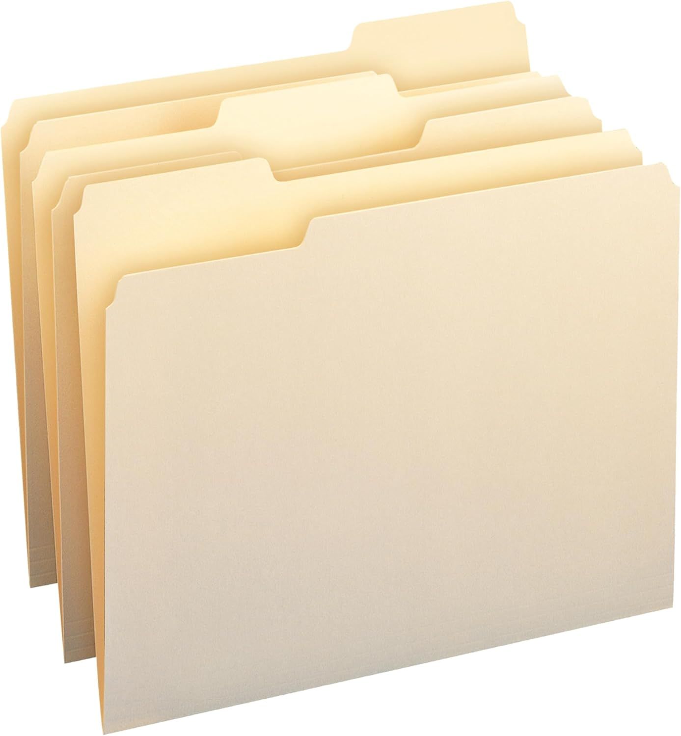 Provides a clean, catalog-style view of the file folders on a white background with no distractions, allowing shoppers to see the product clearly.