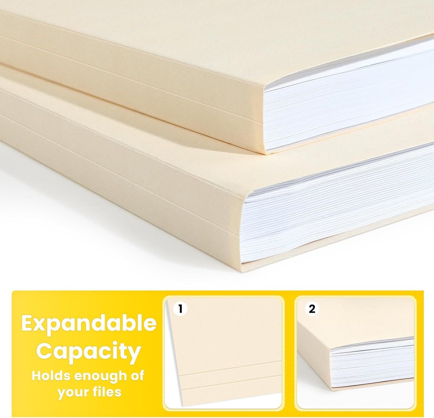 Communicates that the product can hold a large amount of files and expand as needed, reassuring shoppers about its storage capacity and flexibility.