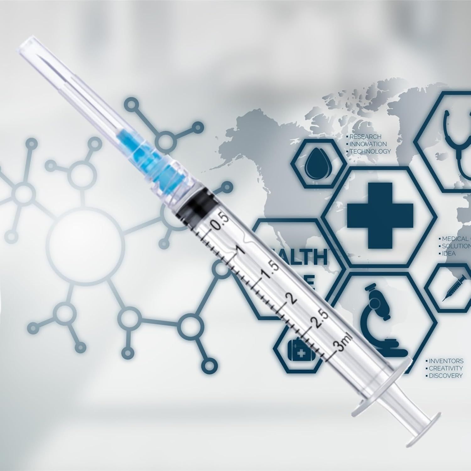 Communicates the brand's identity and positioning in the healthcare/medical technology space, emphasizing innovation, research, and global reach to build trust and credibility.