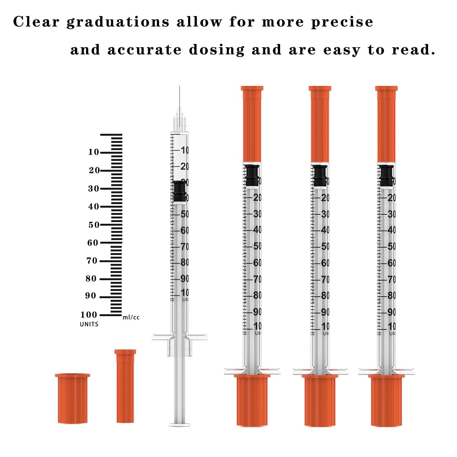 Communicates that the product's clear graduation markings enable precise, accurate dosing and are easy to read, reassuring shoppers about measurement accuracy and usability.