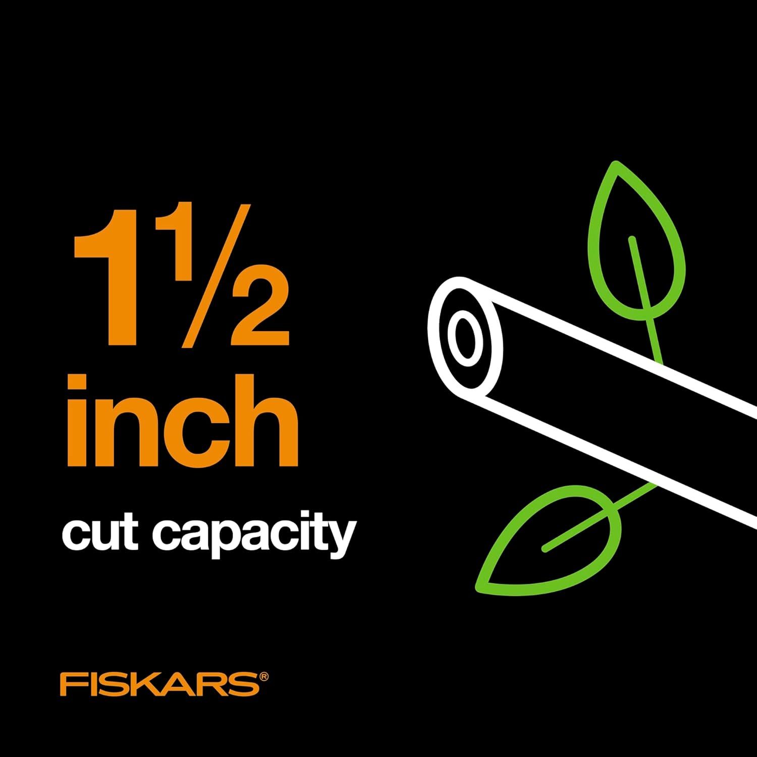 Communicates the maximum cutting capacity of the product (1.5 inches) to help shoppers understand the tool's performance capability and whether it meets their cutting needs. Highlights the cutting…