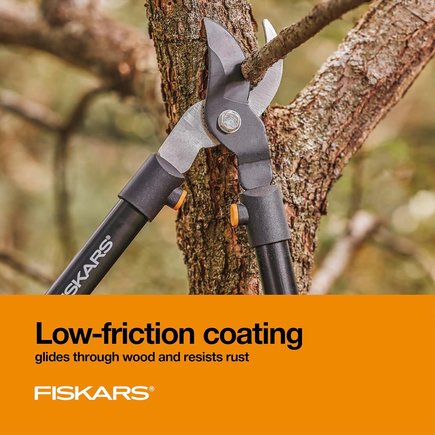 Highlights the product's low-friction coating that enables smooth cutting through wood and prevents rust, reassuring shoppers of durability and ease of use.