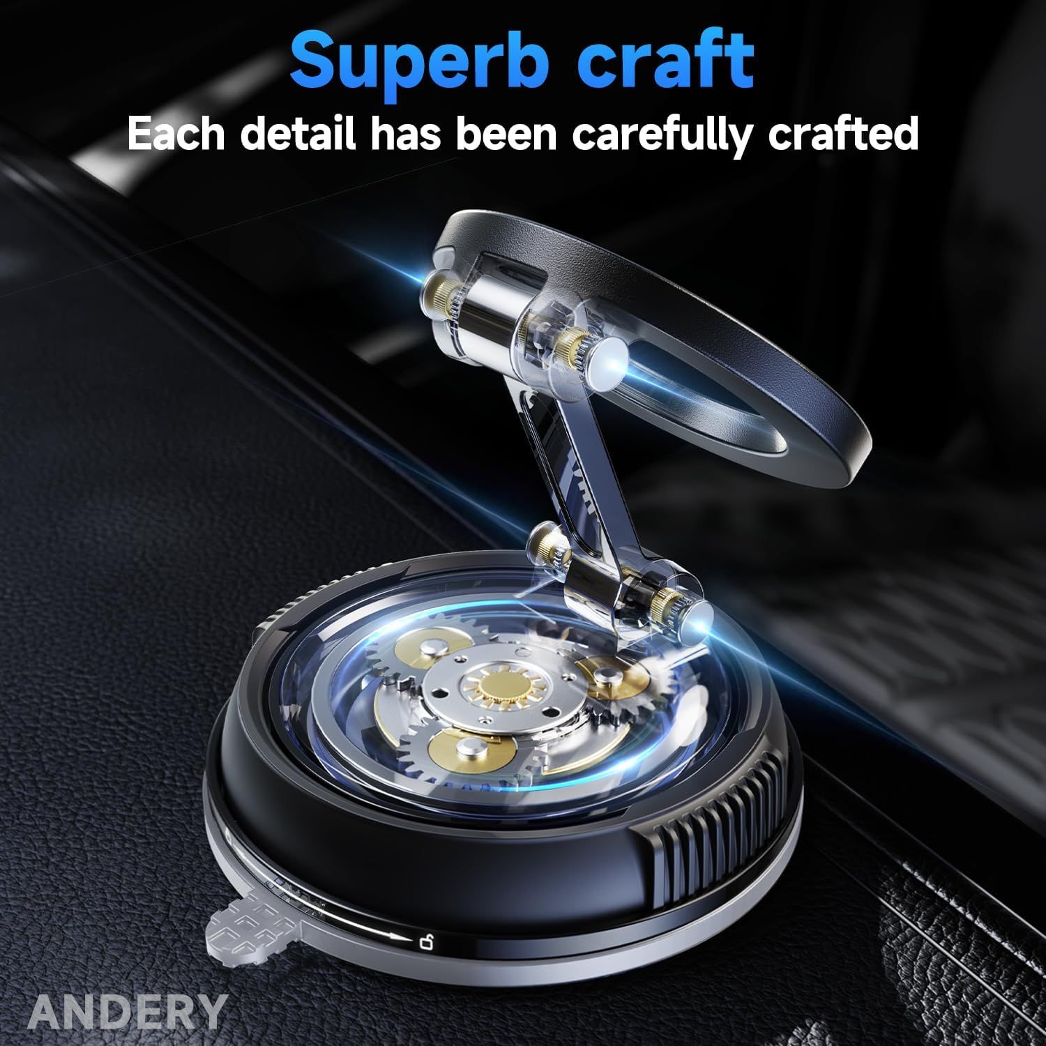 Showcases the internal mechanical components and engineering quality of the product to communicate superior craftsmanship and build quality. Emphasizes the careful attention to detail and superior…