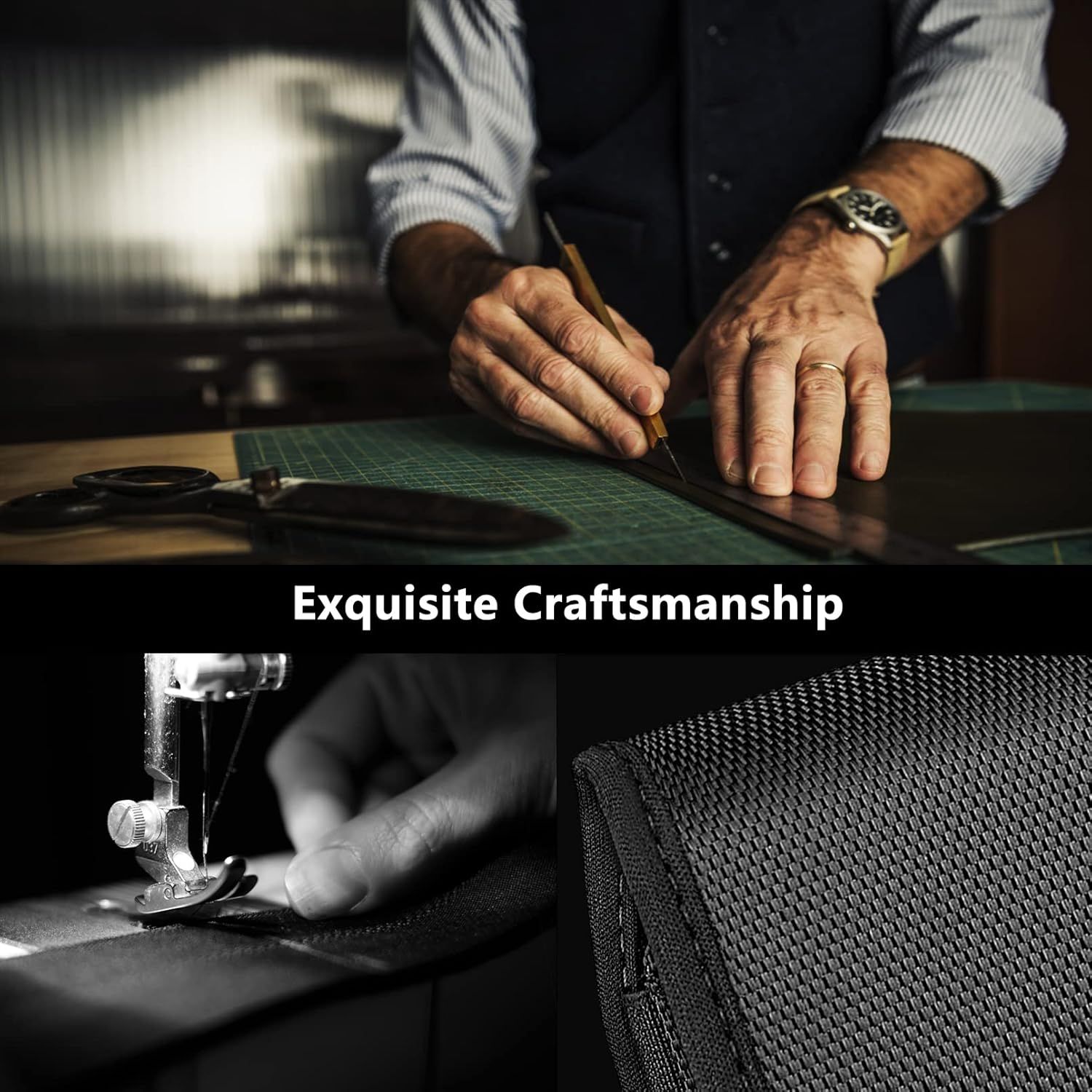 Communicates the high-quality, artisanal manufacturing process to reassure shoppers of premium construction and attention to detail.