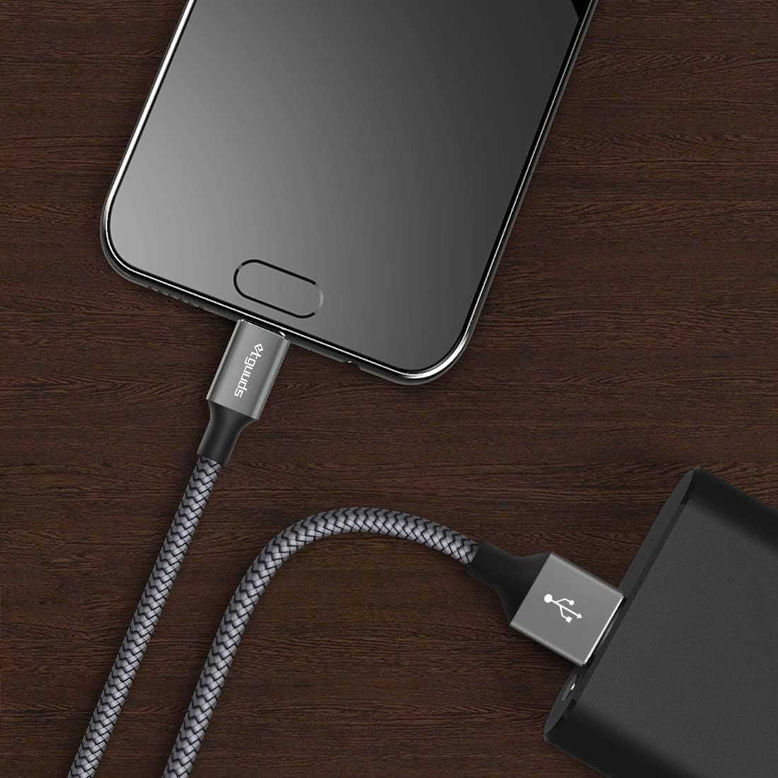 Shows the charging cable in a real-world lifestyle context to help shoppers visualize the product in everyday use.