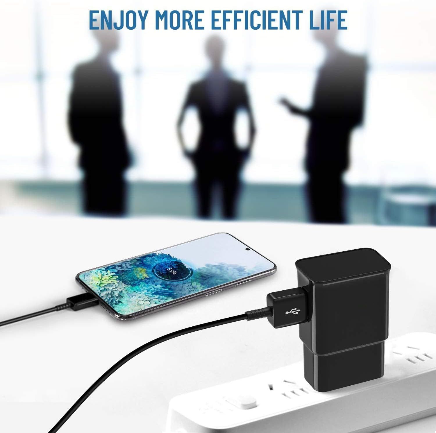 Communicates that the product enables a more efficient lifestyle by providing convenient charging capability for mobile devices in professional or everyday settings.