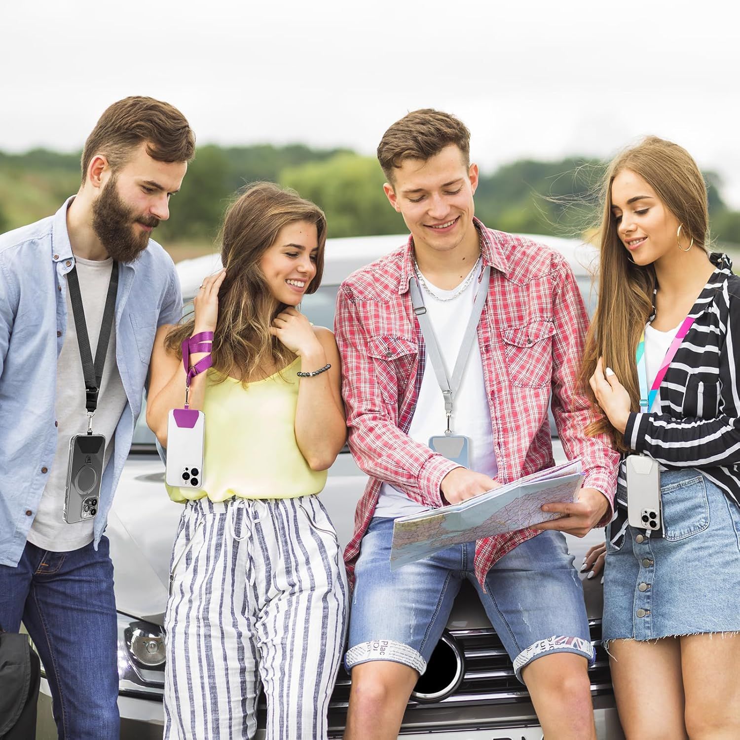Showcases the product in a real-world travel and social context, creating an aspirational lifestyle connection with young, adventurous shoppers.