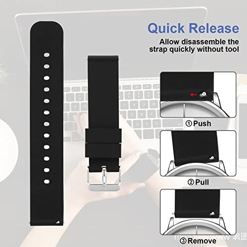 Demonstrates the three-step process for quickly removing and replacing the watch strap without tools, reassuring shoppers that the band is easy to swap and customize. Highlights the convenience of…
