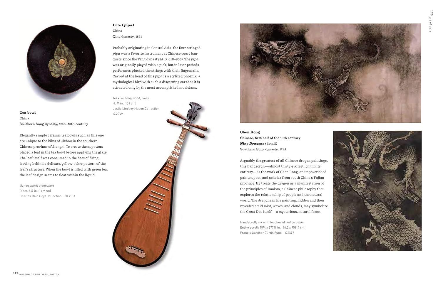 This image showcases multiple artifacts from the Museum of Fine Arts Boston collection, presenting a curated selection of Chinese historical objects to educate and engage viewers with the museum's…