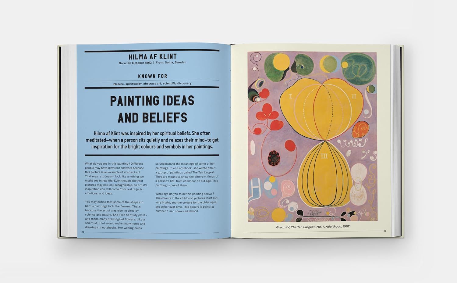 This is a pure product image showing a book opened to display its interior pages, with no text overlays, callouts, or design elements added to the photograph.