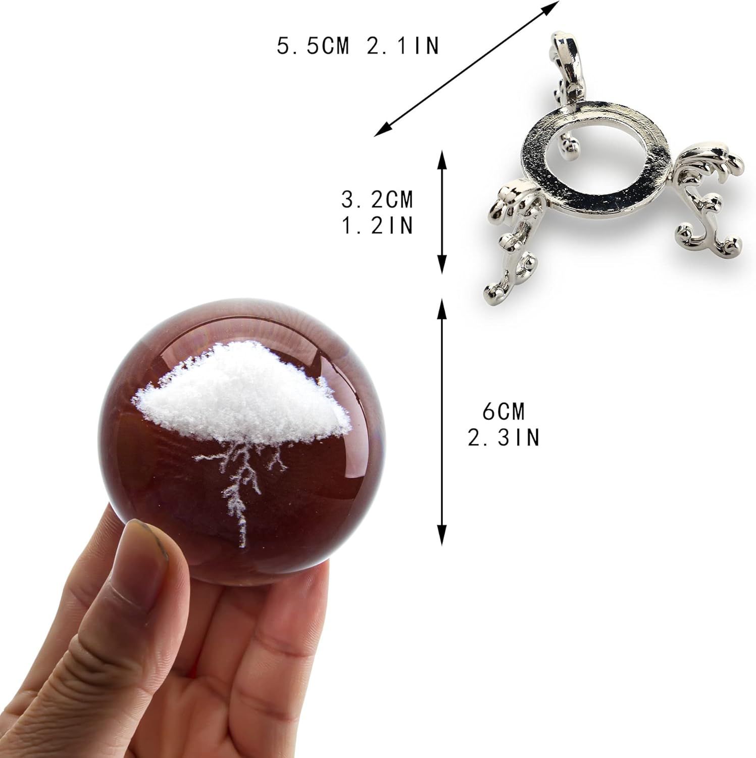 Communicates the exact physical size of the product components using dimensional measurements to help shoppers understand scale and fit.