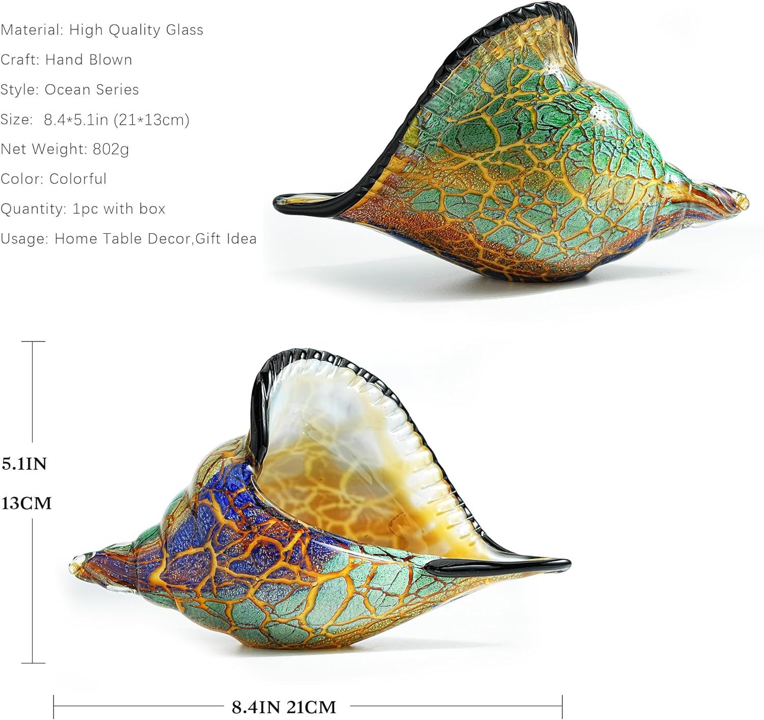 Communicates multiple product attributes including material quality, craftsmanship, design style, exact dimensions, and intended use to help shoppers understand the full value proposition of this…