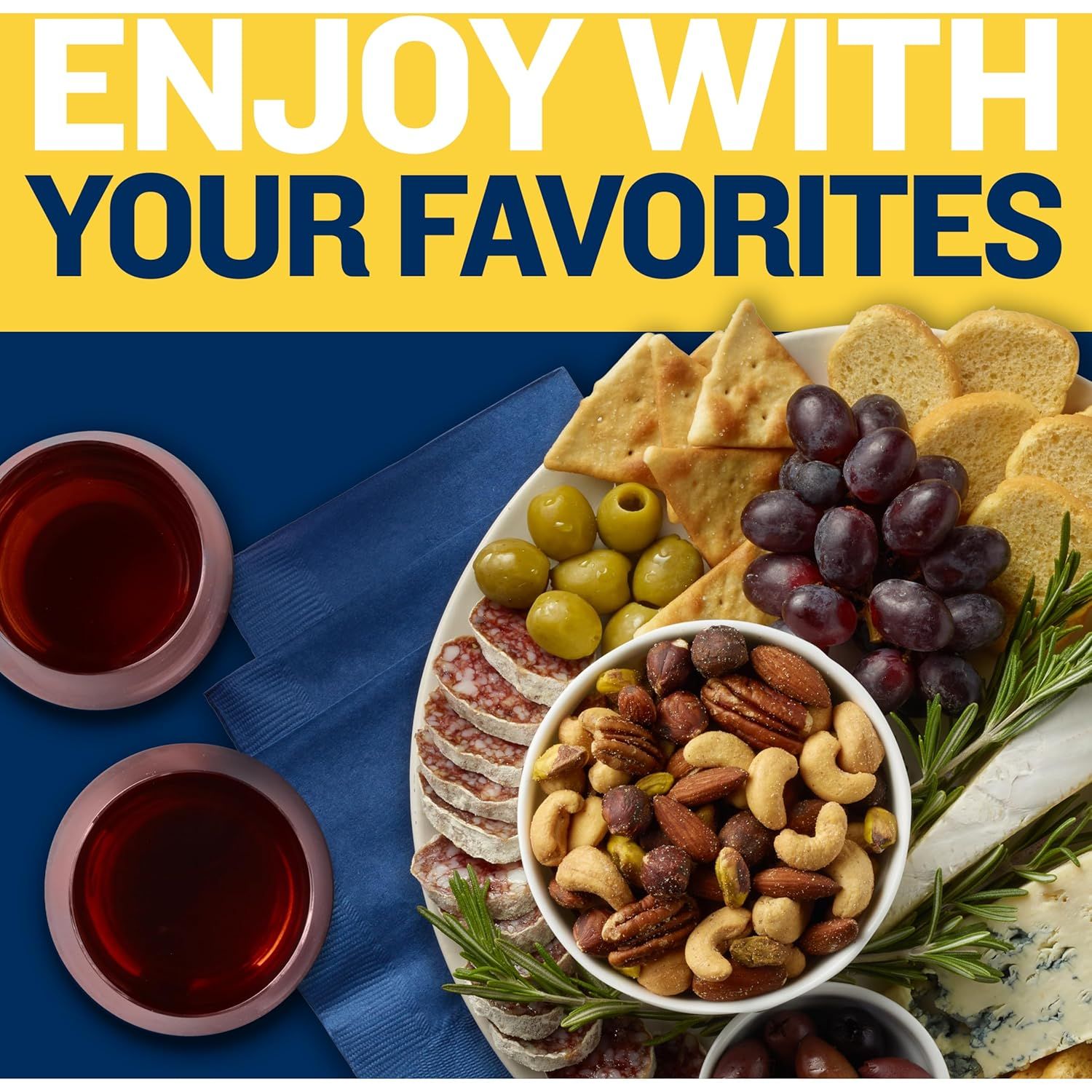 Showcases the product in an appealing real-world entertaining context to inspire shoppers and demonstrate how the product fits into social gatherings and lifestyle moments.