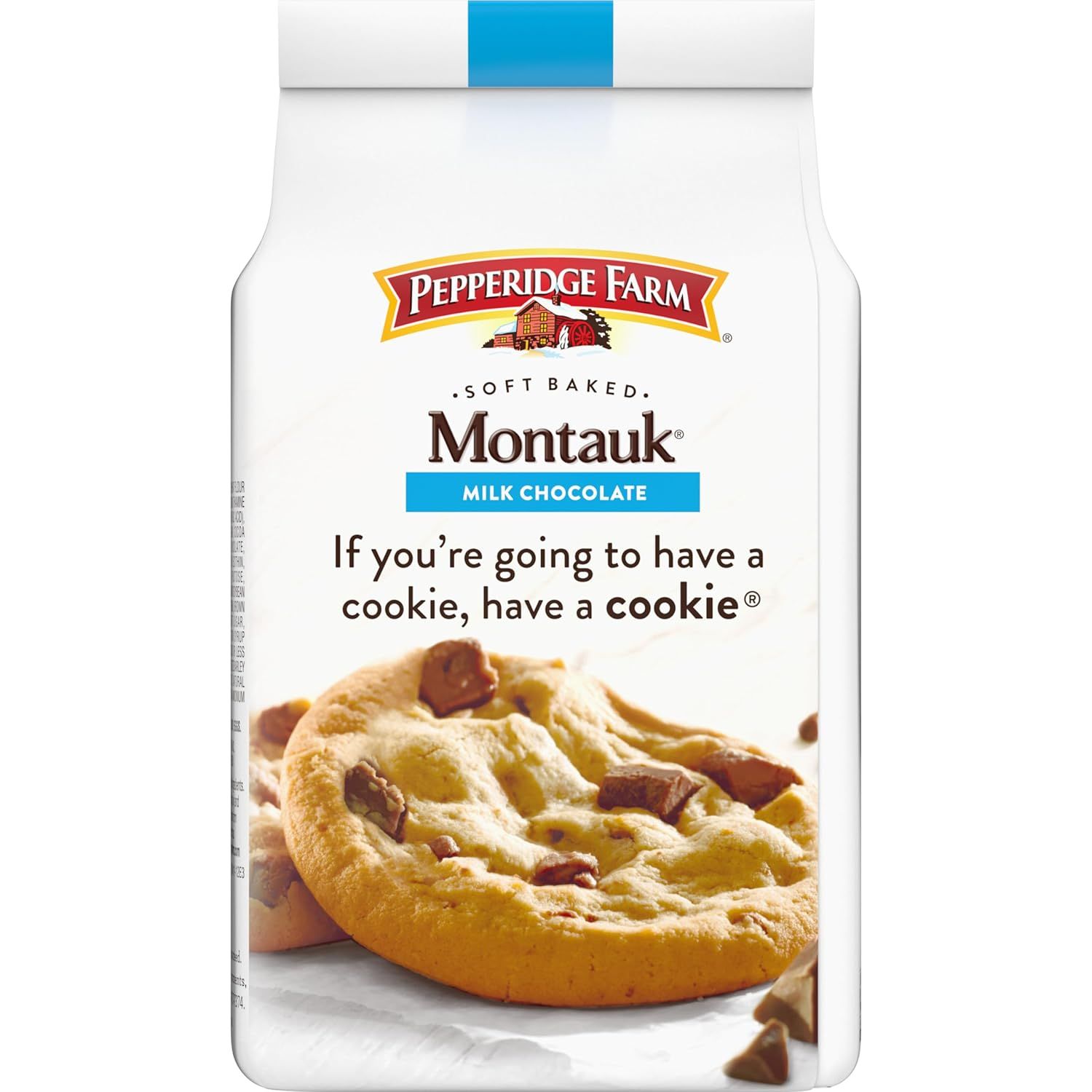 Provides a clean, catalog-style view of the Pepperidge Farm Montauk cookie package to show the product and its branding clearly.