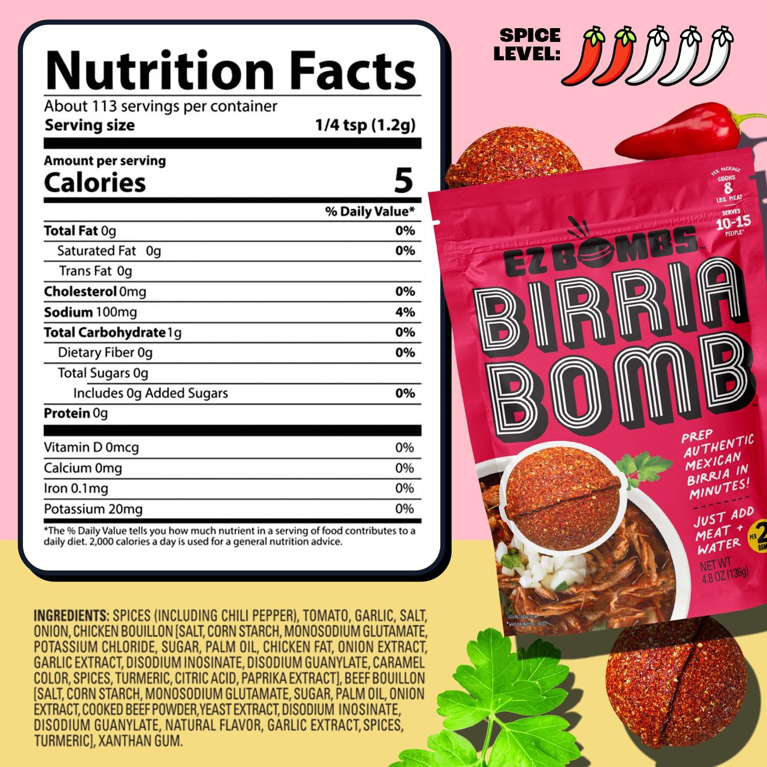 Provides comprehensive product information including nutritional content, full ingredients list, and spice level to help shoppers make informed purchasing decisions and understand what they're…