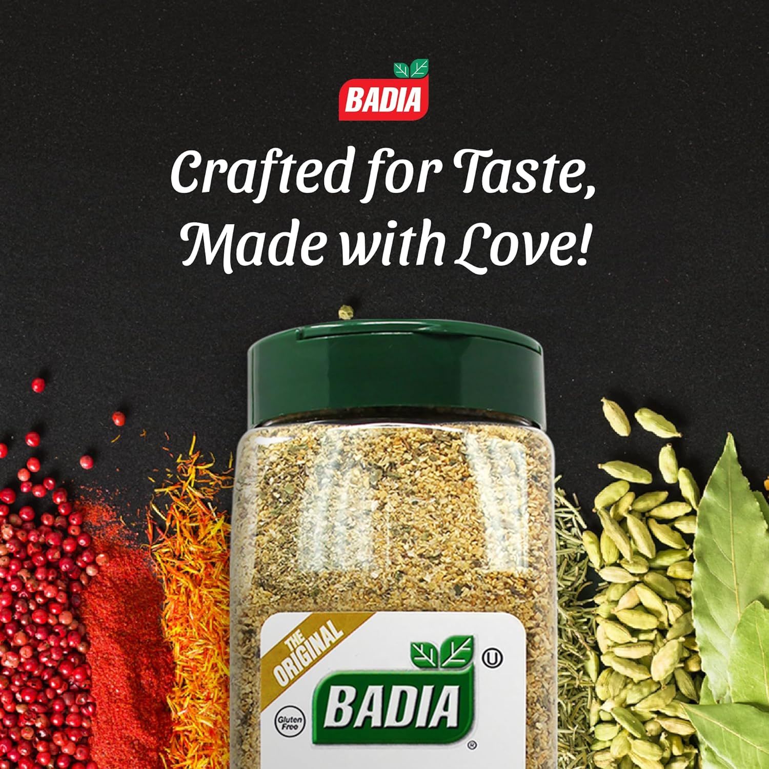 This image communicates the brand's emotional values and craftsmanship philosophy with the tagline 'Crafted for Taste, Made with Love!' to build emotional connection and brand trust with shoppers.