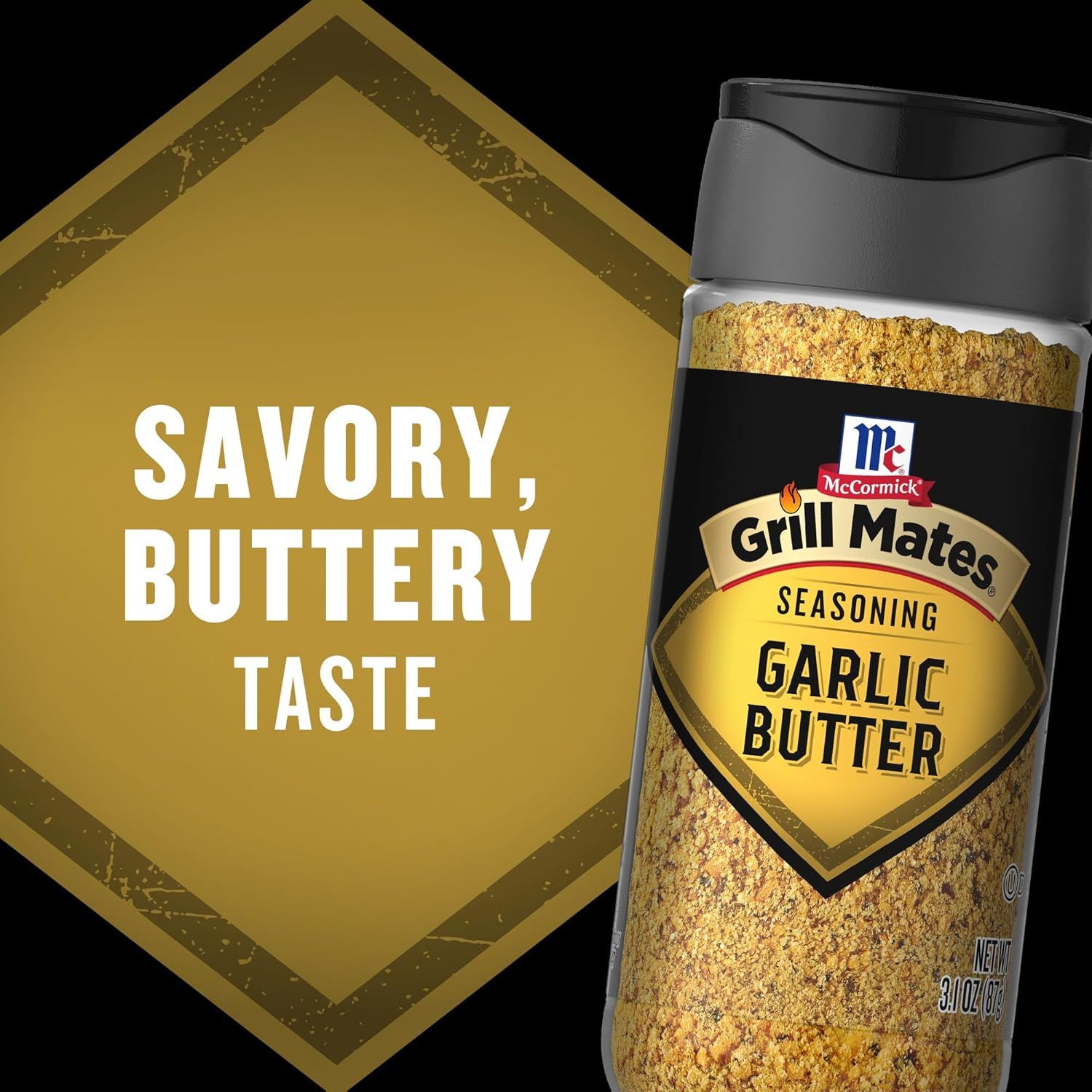 Communicates the key flavor profile of the garlic butter seasoning to help shoppers understand the taste experience they can expect.