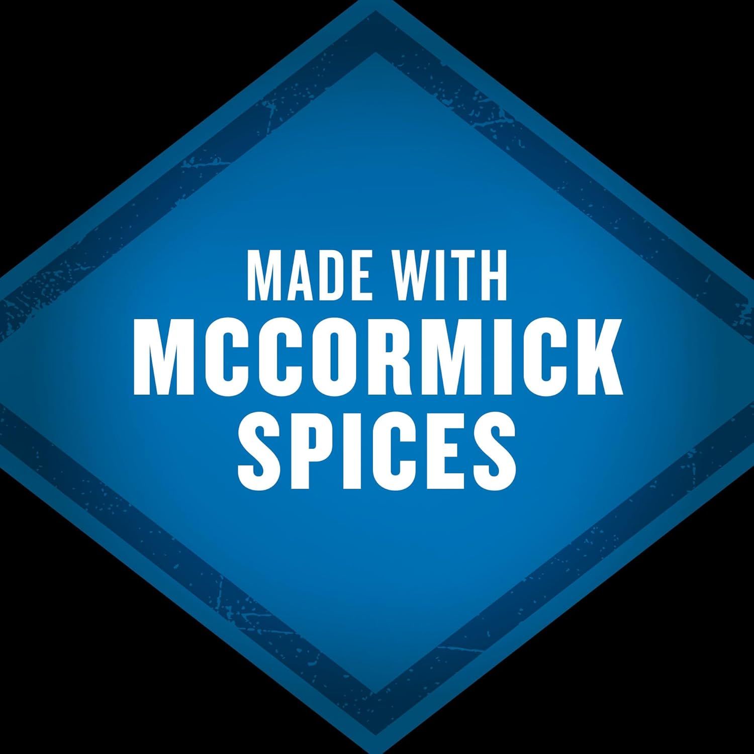 Communicates that the product is made with McCormick Spices, a trusted brand name, to build credibility and quality perception with shoppers.