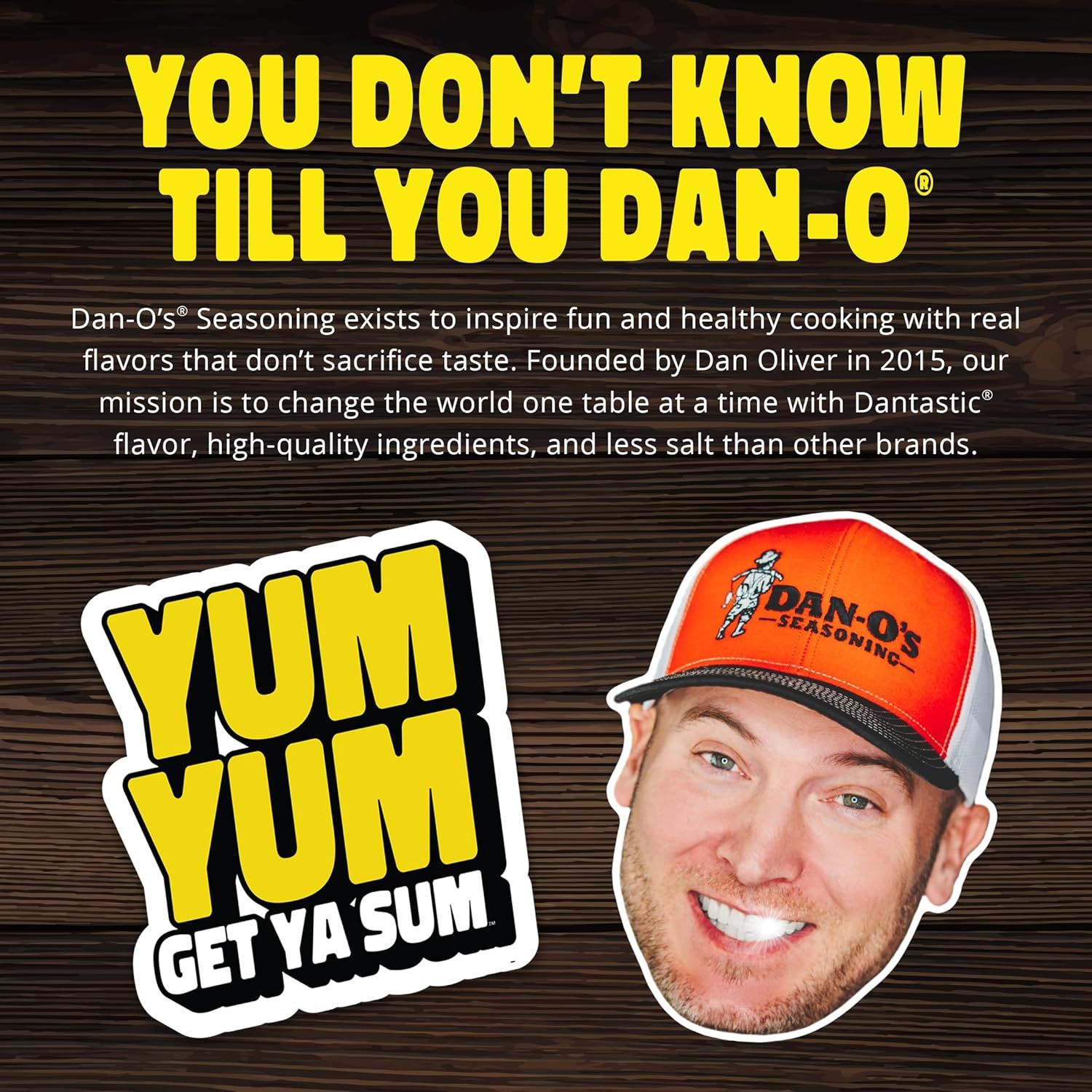 Communicates the brand's origin story, founder identity (Dan Oliver, 2015), and mission to build emotional connection and trust with shoppers through heritage messaging and brand values (healthy…