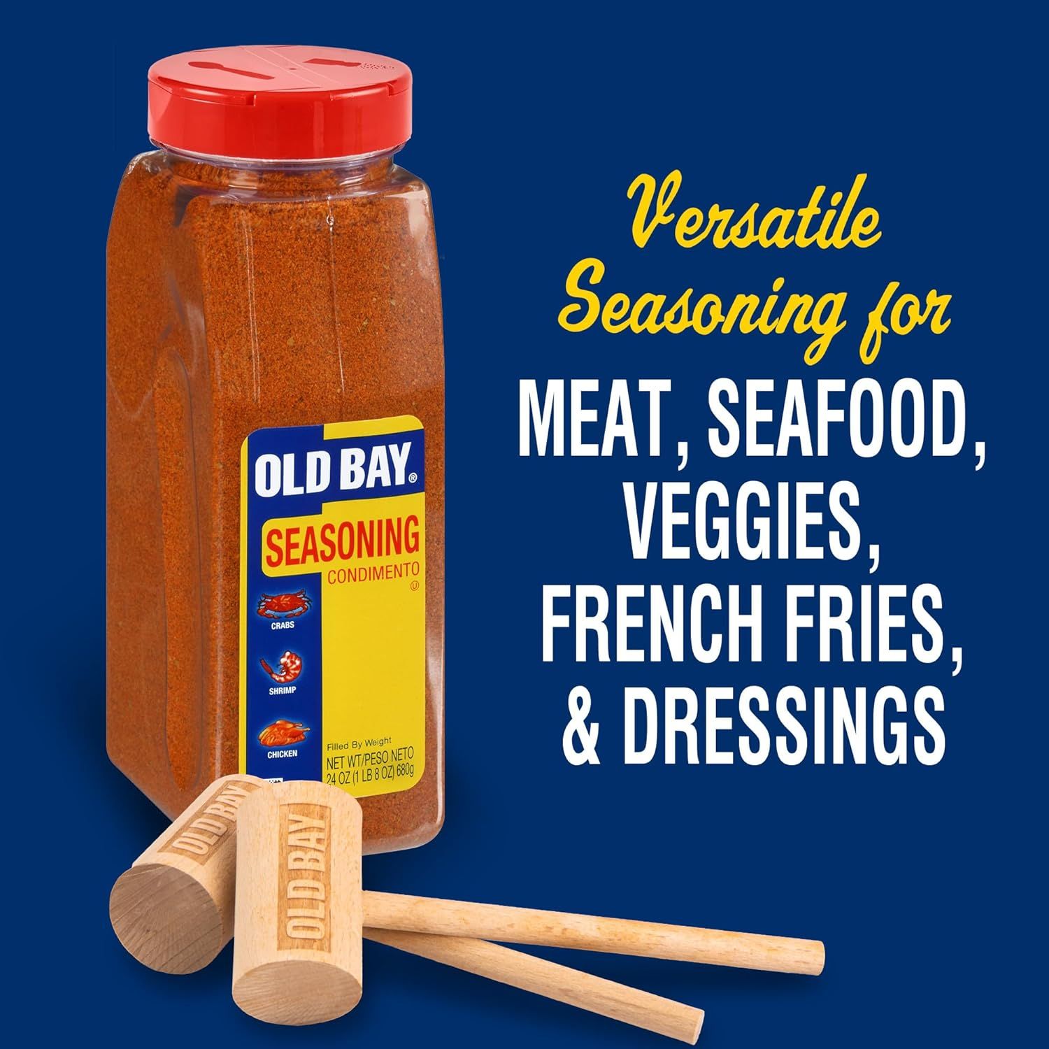 Demonstrates the versatility of the seasoning by showing it can be used across multiple food categories, reassuring shoppers of its wide-ranging culinary applications.