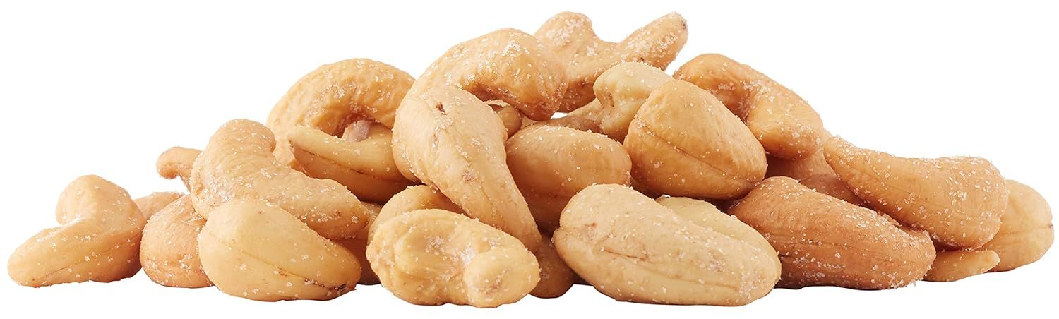 Provides a clean, catalog-style view of the cashews on a pure white background with no text or design elements, allowing shoppers to see the product clearly.