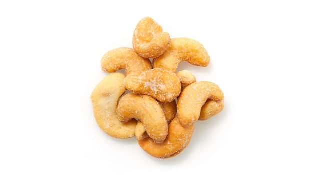 Provides a clean, catalog-style view of the cashews on a white background with no text or design elements, allowing shoppers to see the product clearly.