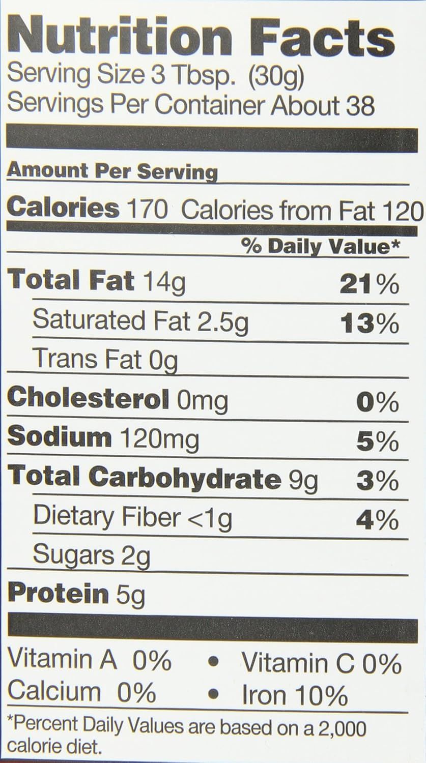 Provides detailed nutritional information to help shoppers make informed dietary decisions and understand the product's calorie, fat, protein, and other nutrient content per serving.