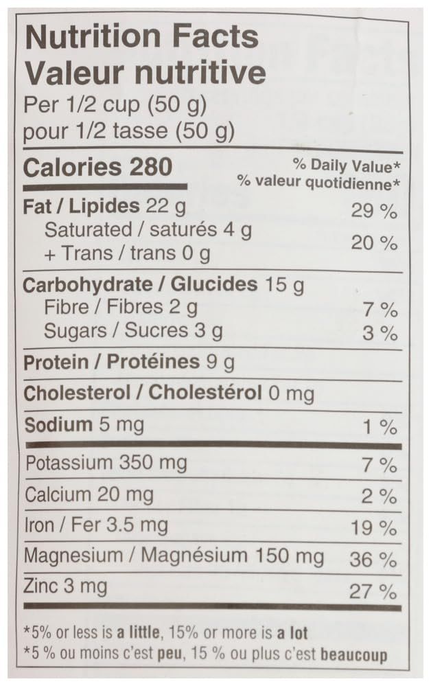 Provides detailed nutritional information per serving to help shoppers make informed dietary decisions and understand the product's nutritional profile.