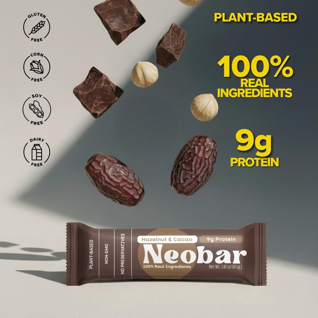 Communicates multiple key selling benefits of the protein bar including dietary certifications, ingredient quality, and protein content to appeal to health-conscious shoppers seeking clean,…