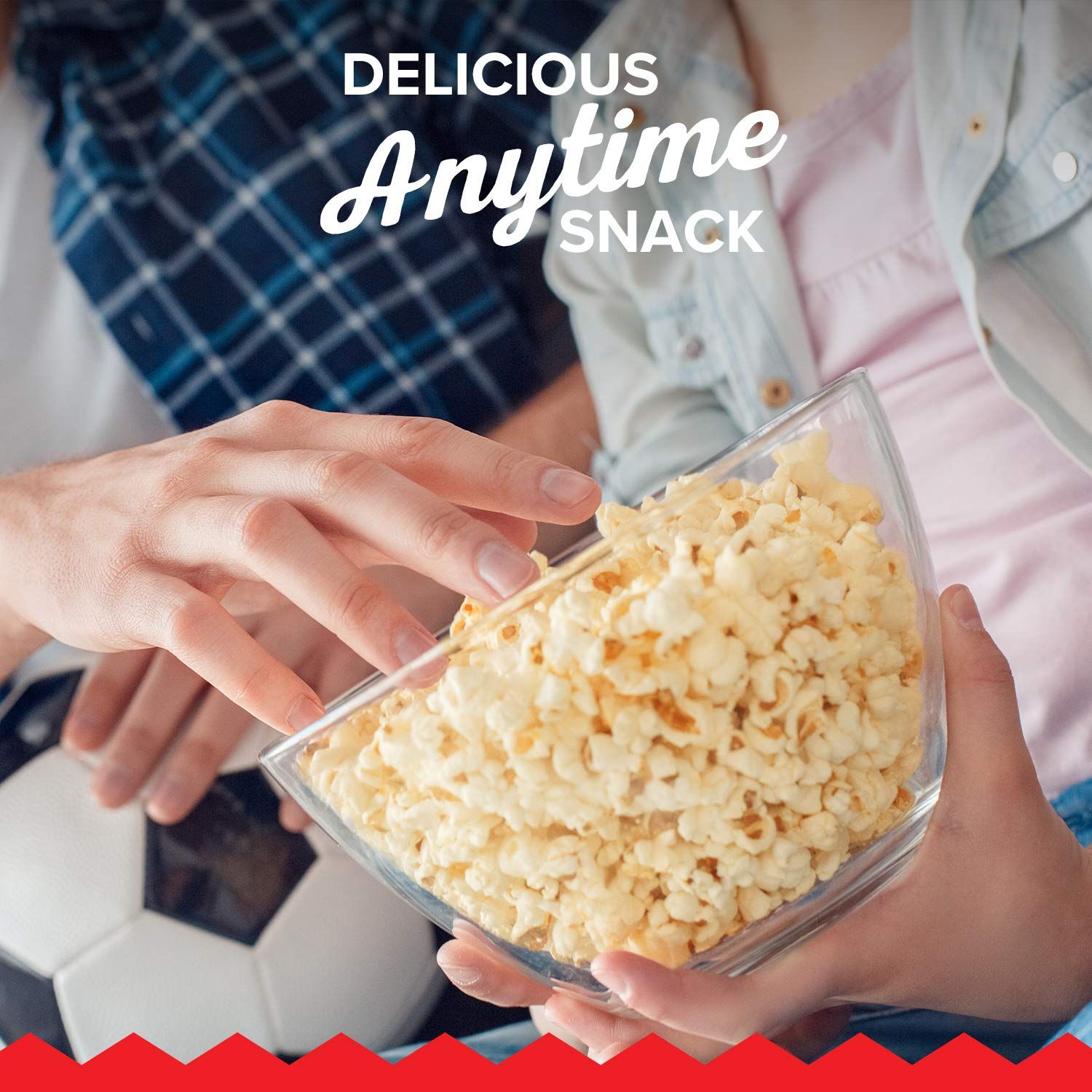 Showcases the product being enjoyed in a real-world, casual setting to create an emotional connection and demonstrate the product as a convenient, shareable snack for everyday moments.