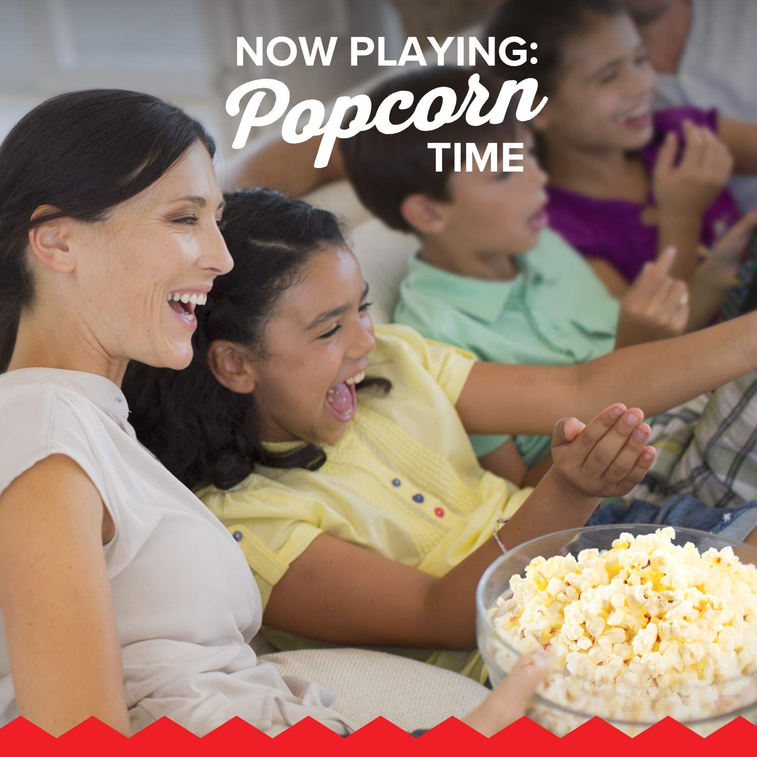 Positions the product as perfect for family bonding and entertainment moments, creating an emotional connection with shoppers by showing a relatable, joyful family scene.