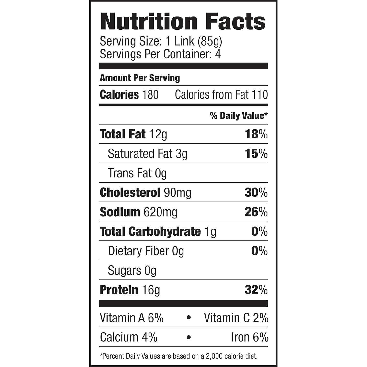 Provides detailed nutritional facts to inform shoppers about the product's health profile, emphasizing key metrics like protein content (16g, 32% daily value) and calorie count (180 per serving).