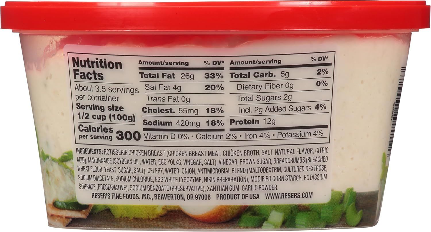 Displays the nutritional information and ingredients list to inform shoppers about the product's contents, serving size, and dietary values.