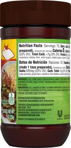 Displays the product in a clean, catalog-style format showing the jar with its nutrition facts label clearly visible for shopper reference.