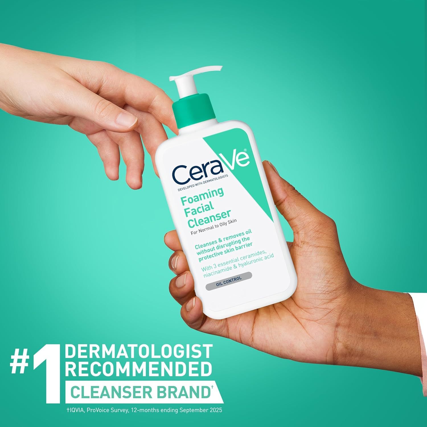 Communicates that CeraVe is the #1 dermatologist recommended cleanser brand to build trust and credibility with shoppers through professional endorsement. Demonstrates how to use the product by…