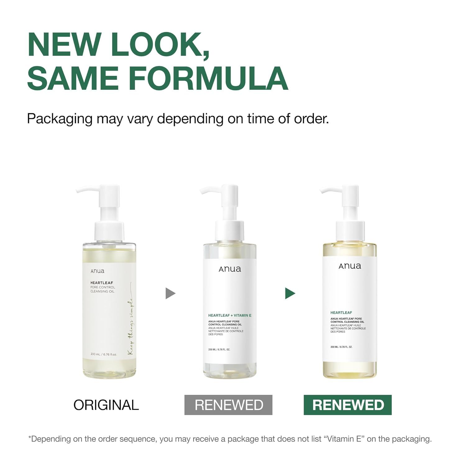 Informs shoppers that the product formula remains unchanged despite packaging updates, reducing confusion and building trust that they're receiving the same quality product regardless of which…