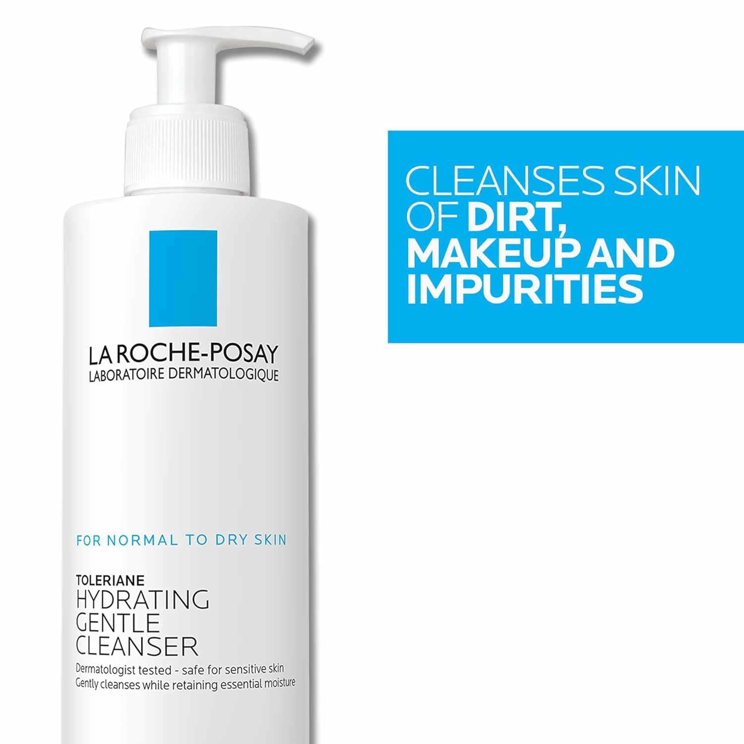 Communicates the primary cleansing benefit of the product—removing dirt, makeup, and impurities—to reassure shoppers of its effectiveness as a facial cleanser.