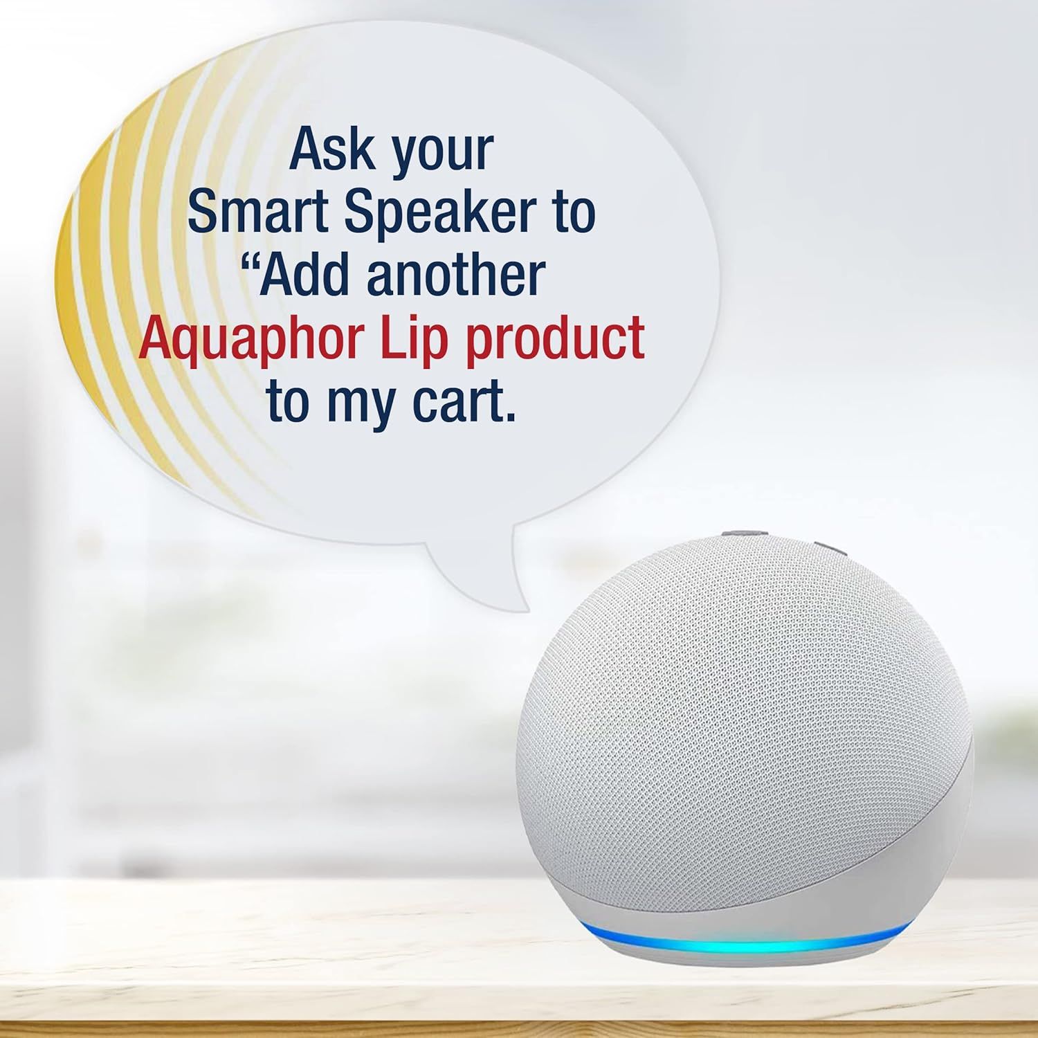 Demonstrates that the product is compatible with smart speaker voice shopping, making reordering convenient and hands-free for customers.