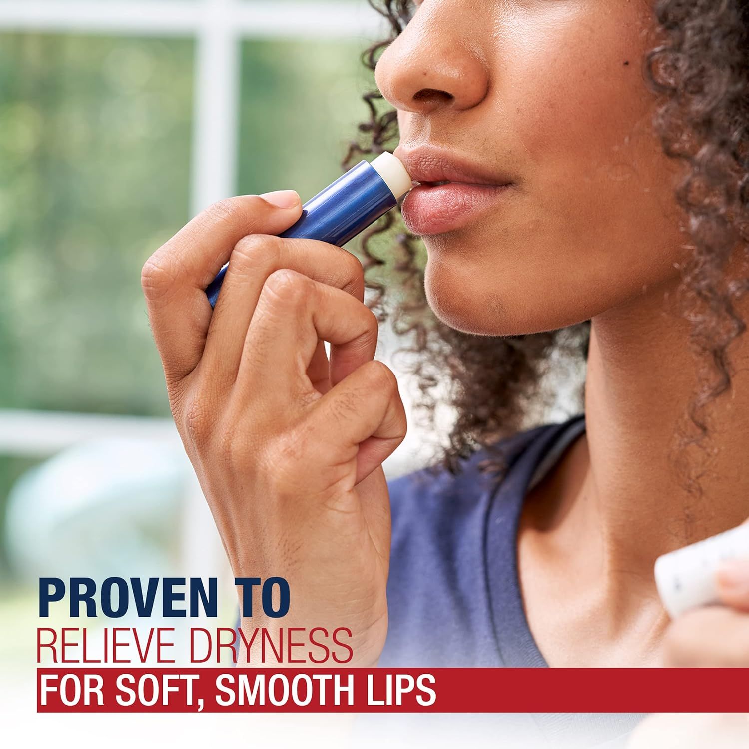 Communicates that the lip product is proven to relieve dryness and deliver soft, smooth lips, reassuring shoppers of its effectiveness.