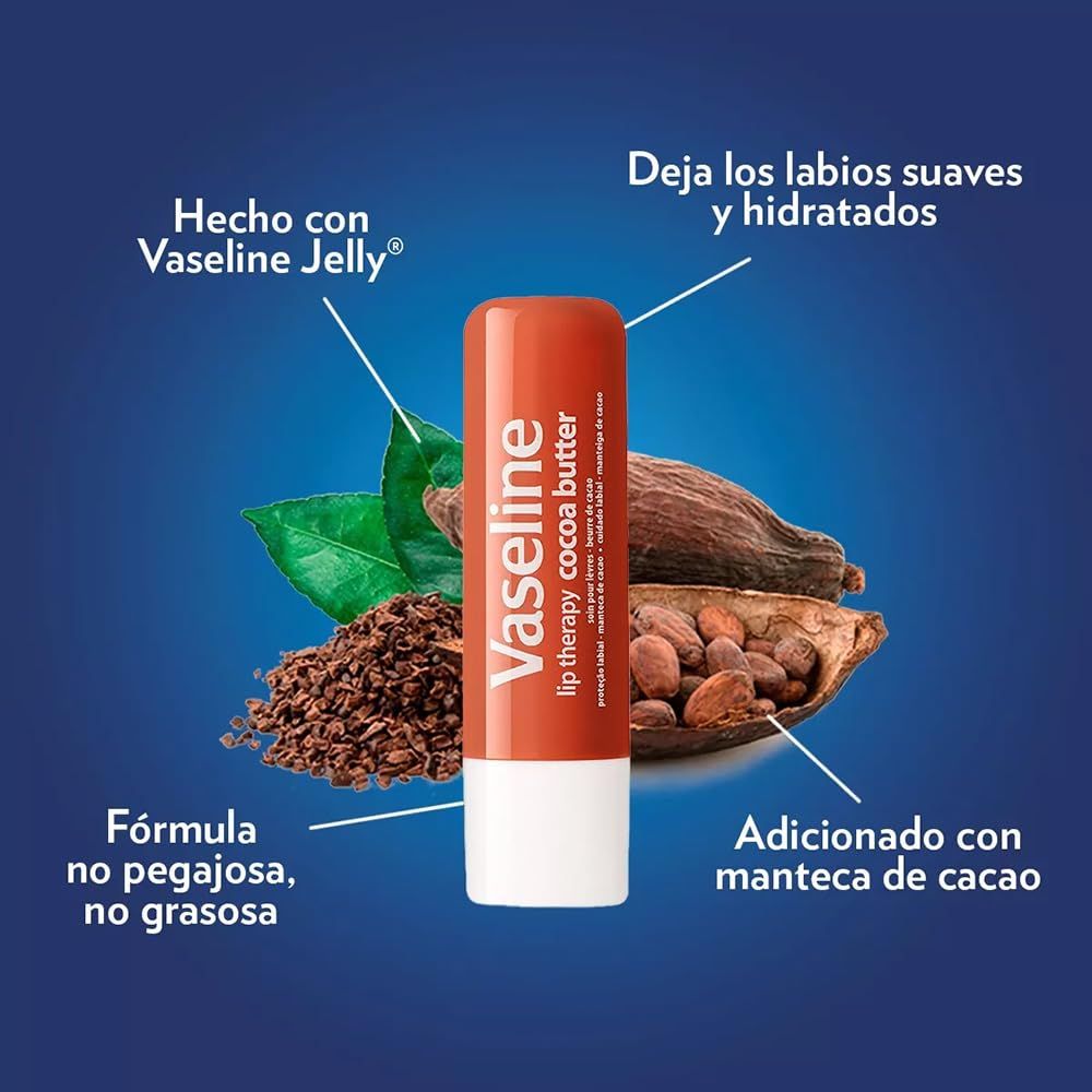 Breaks down the key ingredients and formula characteristics of the lip balm to communicate what the product is made of and its texture properties.