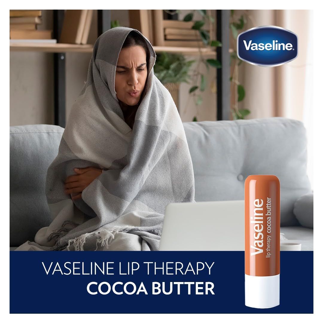 Demonstrates the product's use case for providing lip care and comfort during cold weather or when feeling unwell, positioning it as a solution for dry, chapped lips in challenging conditions.