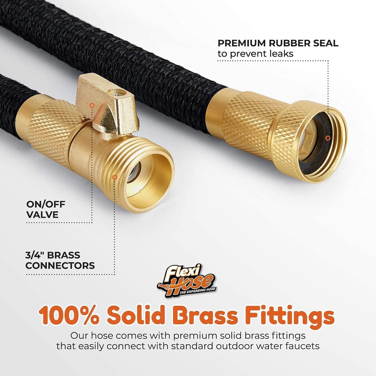 This image breaks down the key physical components of the hose fittings to demonstrate quality construction and functionality, reassuring shoppers about durability and leak prevention. Highlights…
